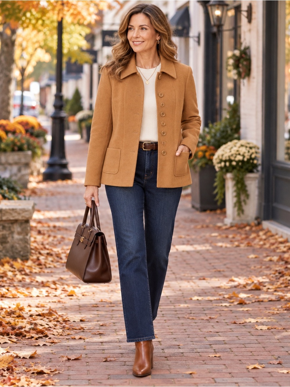 Harvé Benard Camel Wool Jacket 10 Quiet Luxury Old Money Classic Minimalist